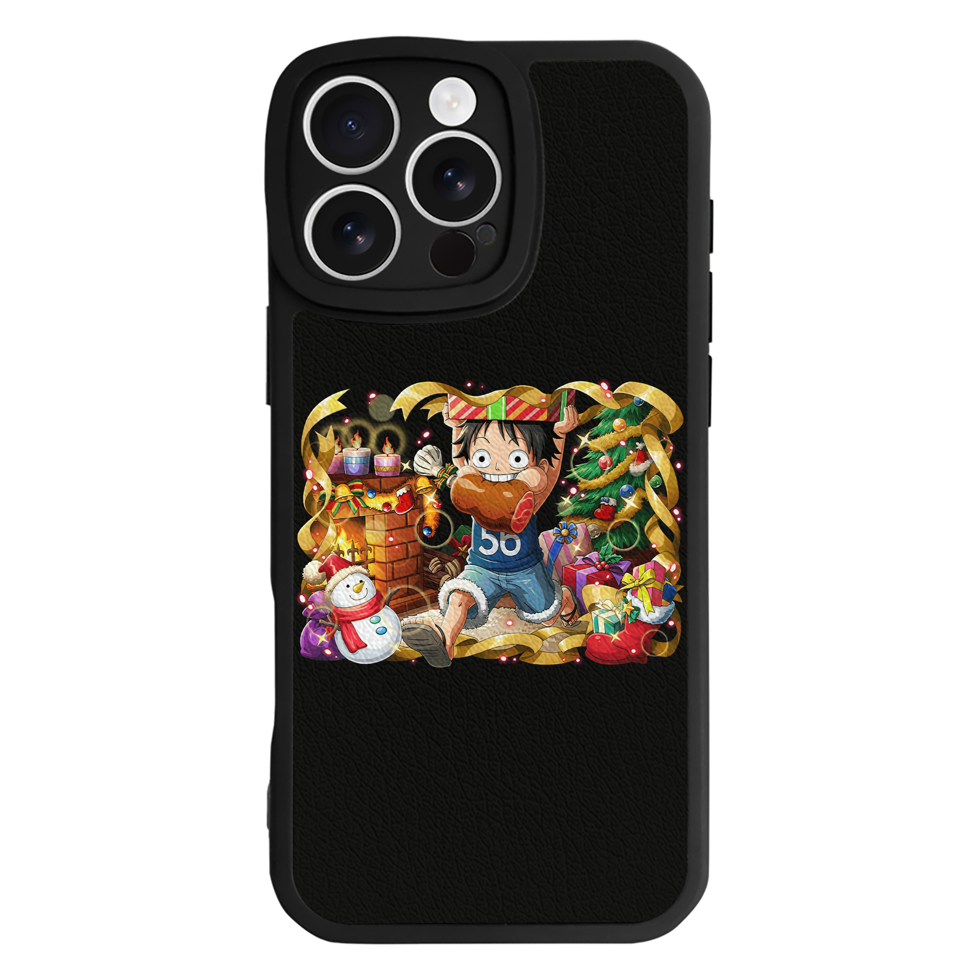 （画像用） ワンピース モンキー・D・ルフィ ONE PIECE Monkey D. Luffy 【iPhone 16シリーズ対応】シリコンスマホケース（レザー調） 材質：シリコン
